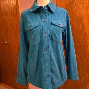 Avec Les Filles size small blue corduroy shirt/jacket.